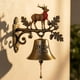 thumbnail image 2 of Timbre decorativo de metal con temática navideña "Bienvenido a casa". Diseño navideño grabado de 7.8 pulgadas con adorables personajes (pingüino, reno, hombre de jengibre) para decorar la entrada., 2 of 2