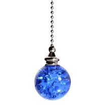1Pcs Ceiling Fan Pull Chain,Pull Chain Crystal Glass Ice Cracked Balls Pull Chain For Ceiling Fan Light Decoration,Ceiling Fan Pull Chain Extender,Ceiling Fan Light Decoration Extension Chain,E