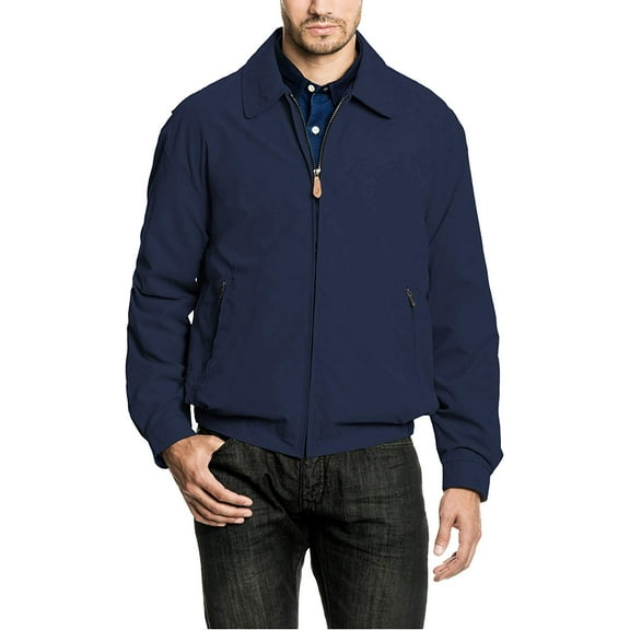 London Fog Men's Auburn Zip-Front Golf Jacket, Blue, L