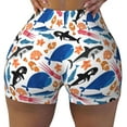 thumbnail image 2 of Honeii Cute Sea Animals Print Women's Workout Shorts, Gym Shorts for Active Wear, Sports Shorts,Women's Running Shorts,Quick Dry Athletic Shorts-X-Large, 2 of 8