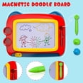 thumbnail image 2 of Birthday Gifts for 2 3 4 Year Old Boys Magnetic Drawing Board, Boys Toys Age 2 3 4 Erasable Magna Doodle Board 4 Colour Area, Gifts for Girls Boys Writing Board, 2 of 7