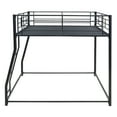 thumbnail image 5 of Euroco Metal Full XL over Queen Bunk Bed, Floor Bed with Ladder, Black, 5 of 12