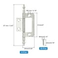 thumbnail image 2 of Uxcell Non-Mortise Door Hinges Heavy Duty Steel Flush Cabinet Hinges Silver, 2 of 7