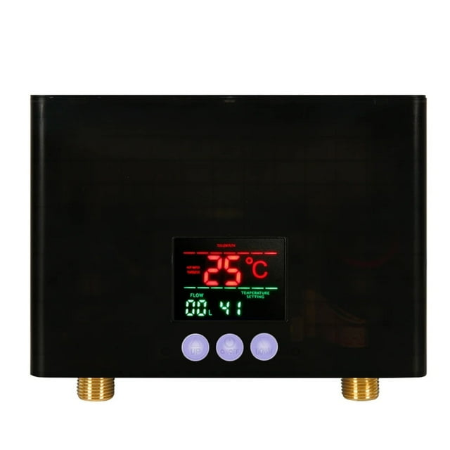 Instant Water Heater Mini Electric Tankless Water Heater Wall-Mounted With LED Display Remote Control For Kitchen Bathroom ,Convertible Temperature Scale