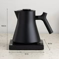 thumbnail image 6 of Fellow Corvo EKG Pro Electric Tea Kettle - Electric Tea Pot - Quick Heating Electric Kettles for Boiling Water - Temperature Control & Built-In Brew Timer - Stone Blue with Walnut Handle - 0.9 Liter, 6 of 6
