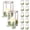 White, variant on Wooden Wedding Lantern Centerpiece, Includes 10 Wooden Lantern Candle Holder 10 Flameless LED Candle 10 Champagne Flower Wreath for Wedding Table Party Farmhouse Decor