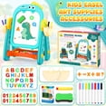 thumbnail image 7 of Huge Wave Dinosaur Easel for Kids, Double Sided Chalkboard and Whiteboard, Learning Board Games, Christmas Birthday Gift for Boys Girls Age 2-6 Years Old, 7 of 7