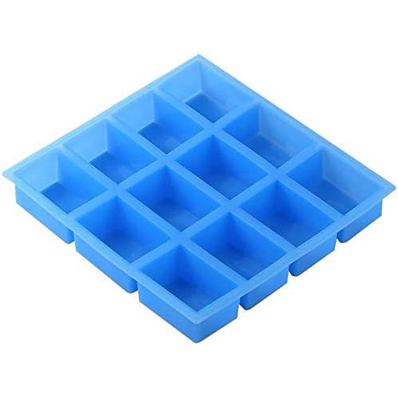 4oz Rectangular Silicone Mold 12 bar Rectangle Loaf Bar Soap Making Hard Material Strong Durability