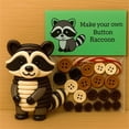 thumbnail image 3 of Black Raccoon Button Ornaments for Unique and Special DIY Home Decoration Accessories, 3 of 5
