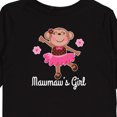 thumbnail image 4 of Inktastic Mawmaw Girl Ballerina Monkey Girls Long Sleeve Toddler T-Shirt, 4 of 5