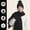 501_Black, variant on Women's Scarf Hat And Gloves Set Women'S Winter Solid Color Warm Cycling Ear Knitted Hat Scarf Glove 3 Piece Set, Women's Accessories Scarf ,Hat,& Gloves