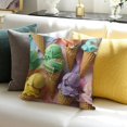 thumbnail image 3 of FCXZI Multi-coloured ice cream print pillowcase with soft linen for all seasons 18x18in, 3 of 5
