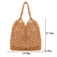 thumbnail image 3 of Sac à Main pour Femmes Mode Filet de Pêche Tissé Sac de Plage Sac à Bandoulière Sac de Magasinage, 3 of 10