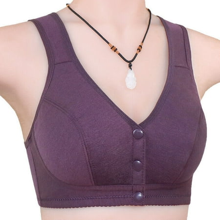 

Push Up Bralette Full Cotton Front Closure Bra Women Underwear Wireless Bras UK