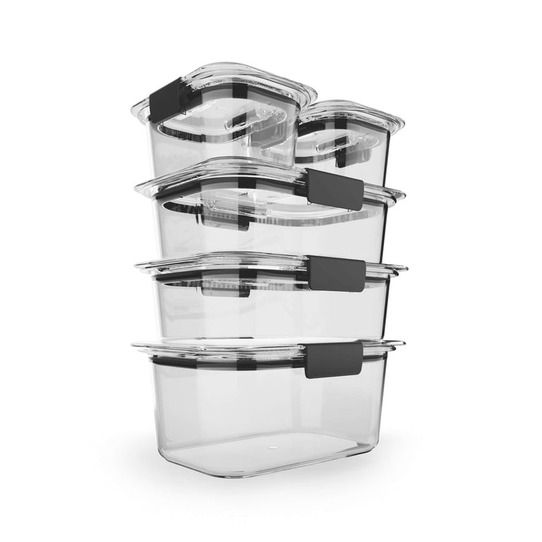 Rubbermaid Brilliance 10ピースセット Rubbermaid Brilliance 10-Piece Set, Leak-Proof, Clear Food Storage