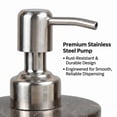 thumbnail image 6 of Creative Home Curvy Collection Polished Finish Charcoal Grey Marble 8 oz Freestanding Soap Dispenser, 6 of 9