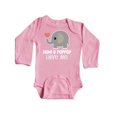 

Inktastic Mimi and PopPop Love Me Grandchild Gift Baby Boy or Baby Girl Long Sleeve Bodysuit