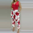 thumbnail image 2 of EQWLJWE Combinaison Sans Manches pour Femmes Grande Taille avec Poches, Unie, Été, 2 of 4
