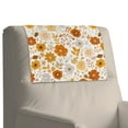 thumbnail image 4 of COEQINE Headrest Cover for Recliner, PU Leather Recliner Headrest Protector with Adhesive Backed Hook and Loop Fasteners for Living Room Office Home Decor, 17x27 Inch, Flower Leaf Yellow, 3 Pieces, 4 of 7