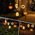 thumbnail image 4 of Qwtwty 5 Pack Solar Lights Halloween Outdoor Decorations, Solar Pathway Stake Lights for Walkways, Gardens, Lawns, Driveways and Landscape Lighting, 4 of 5
