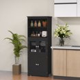 thumbnail image 2 of HOMCOM 63" Buffet with Hutch, Storage Cabinet with Adjustable Shelf, 2 of 10
