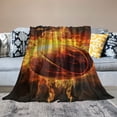 thumbnail image 2 of Orinice Basketball Blanket Soft Fluffy Plush Bed Blankets Sofa Blanket, Flannel Blankets for Settees/Chairs/Bed - Lightweight, Warm, Cozy and Durable  60x80in, 2 of 6