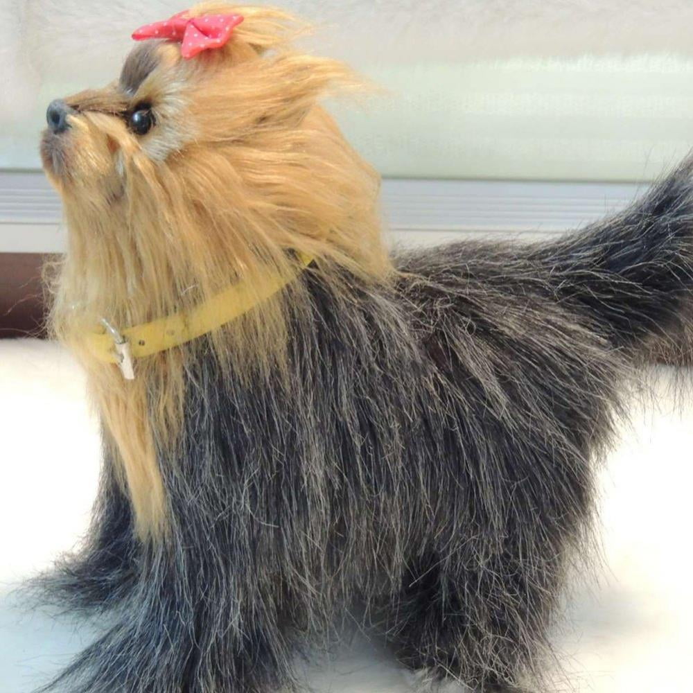 Realistic Simulation Dog Toy Plush Pomeranian Toy Doll Stuffed Animal Kids HOT