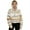 Beige White Marble, variant on Women's Quarter Zip Pullover Top Oversized Cropped Sweatshirt Loose Thumbhole Long Sleeve Pullover Sweater Fall Winter Outfits for Streetwear, M, Beige White Marble