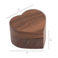 thumbnail image 2 of Unique Bargains Wood Ring Box Jewelry Storage with 2 Slots for Proposal Wine Red, 2 of 6