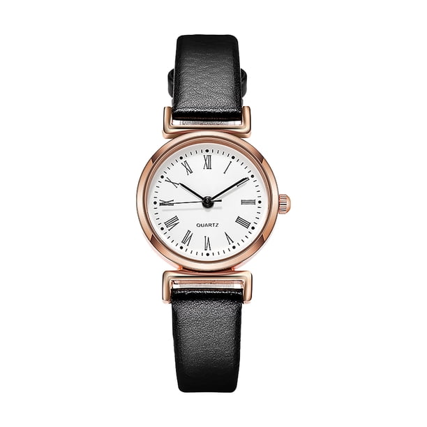 Reloj de cuarzo para mujer, relojes para mujer, reloj de cuarzo informal de moda para mujer, reloj con correa y esfera con números romanos.