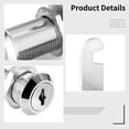 thumbnail image 3 of 6 PCS Cam Locks, Keyed Alike Cam Lock, Cabinet Cam Lock with Keys, Secure Zinc Alloy Lock Replacement for Truck Toolbox Mailbox File Drawer Dresser RV Door, Fits on 1" Max Panel Thickness, 3 of 5