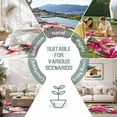 thumbnail image 6 of Pink Floral Outdoor Rug for Patio/Deck/Porch, Non-Slip Large Area Rug 6 x 9 Ft, Watercolor Flowers Leaves Plants Watercolor Indoor Outdoor Rugs Washable Area Rugs, Camping Rug Carpet Runner, 6 of 8