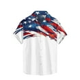 thumbnail image 2 of WAENQINLA Men's American Flag Button down Shirts Big and Tall Short Sleeve Tropical Holiday Beach Shirt Independence Day Hawaiian Shirt, 2 of 5