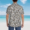 thumbnail image 3 of Lsque Heart Leopard pattern Hawaiian Shirt for Men, Unisex Summer Beach Casual Short Sleeve Button Down Shirts-Small, 3 of 9