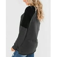 thumbnail image 2 of ANYJOIN Women's Casual Long Sleeve Tunic Tops Crew Neck Color Block Blouses, 2 of 4