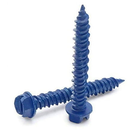 

Style Concrete Screws Slotted Hex Washer Head Concrete Screws To Anchor Masonry Block & Brick X 3- Qty 250