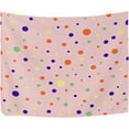 thumbnail image 2 of Pink Polka Dots Tapestry Wall Hanging Tapestries Happy Colorful Hippie Psychedelic Art Polyester Carpet Wall Decorative for Living Room Bedroom 60x51inch Home Decor Gifts, 2 of 7