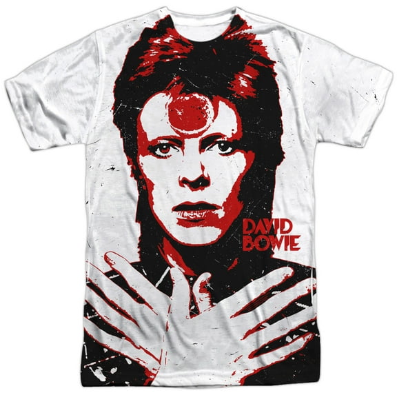 Men's David Bowie Piercing Gaze Sublimation T-shirt X-Large White