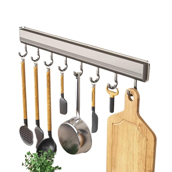 Gvyyzp Self adhesive Hooks Rack Wall Mounted Kitchen Utensils Row Hook Storage Lot K2