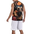 thumbnail image 2 of Honeii Colorful Flower German Shepherd print basktball shirt for men and women, Unisex basketball jersey for Theme party-4X-Large, 2 of 6