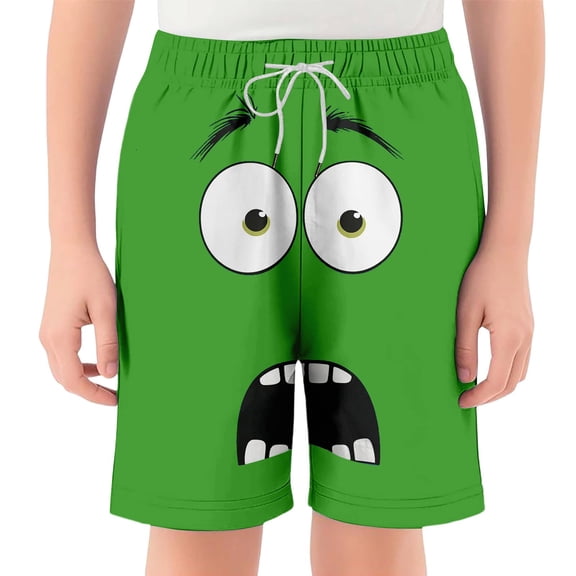 Boys Shorts Pack Boys Casual Shorts With Graphic Print Elastic Waistband Pockets For Beach And Play