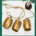 thumbnail image 3 of Vintage Country Rustic Style Bells Cluster Hanging Handmade Metal Harmony Christmas Hanging Cow Bells on Jute Rope, 3 of 9