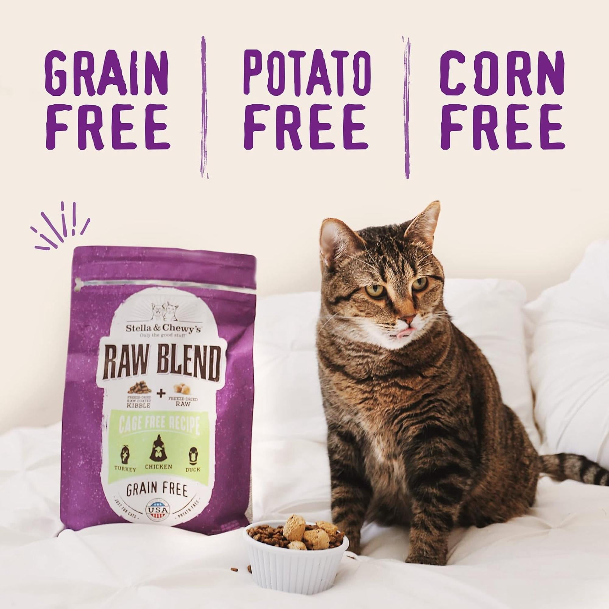 Stella & Chewy's Baked Kibble for Cats - Raw Blend Cage-Free Recipe - 10 Pound Bag