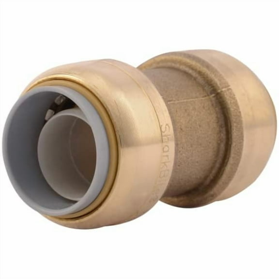 SharkBite 3/4 Inch Polybutylene Transition Coupling, Push to Connect Brass Plumbing Fitting, PEX Pipe, Copper, CPVC, PE-RT, HDPE, U4016LFA