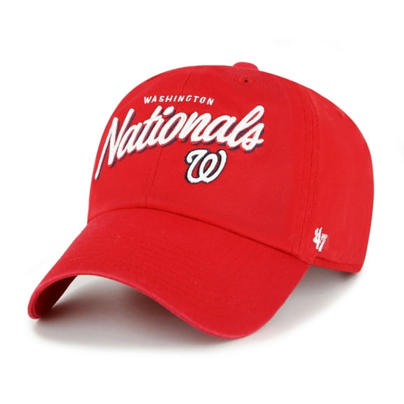 Women's '47 Red Washington Nationals Ariana Clean Up Adjustable Hat