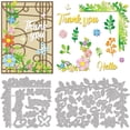 thumbnail image 2 of 22Pcs Leaf Corners Butterfly Cutting Dies Butterfly Flower Metal Cutting Dies Thank You Carbon Steel Cut Stencils Template for Card Making Invitation Card Scrapbooking Album, 2 of 8