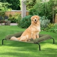 thumbnail image 4 of Cooling Elevated Dog Bed for Large Dogs, Outdoor Raised Dog Beds Portable Dogs Cot Bed W/Breathable Mesh, Pet Cots W/Removable Waterproof Bolster, 4 of 12