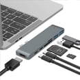 thumbnail image 1 of USB C Hub Adapter for MacBook Pro M1 / MacBook Air M1 with 3 USB 3.0 Ports and SD Card Reader, 1 of 6