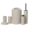 thumbnail image 1 of Juego de accesorios de baño 6x Jabonera encimera decorativa Beige Sunnimix bote de basura del baño, 1 of 6
