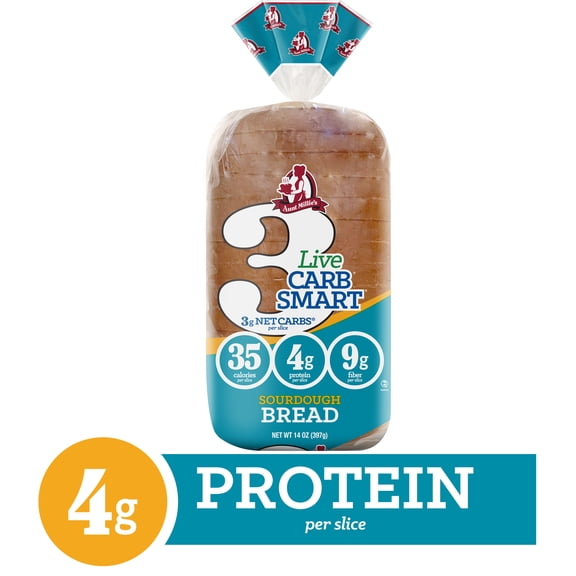 Aunt Millie's Live Carb Smart Sourdough Bread, Fresh Loaf 14 oz